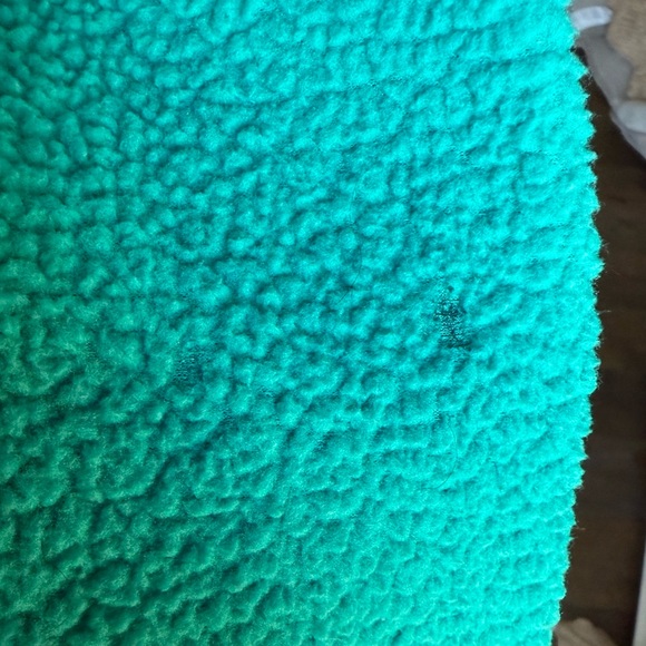 The North Face MEDIUM Turquoise Fleece Pullover 1/4 Snap Neck And Front Pocket - Picture 6 of 10